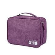 Purple Travel Storage Bag from eprolo, a stylish solution for storing data cables and tech essentials.