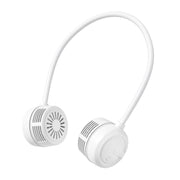Portable Foldable Neck Fan by eprolo in white color, designed for silent operation and easy portability, ideal for outdoor activities and workouts.