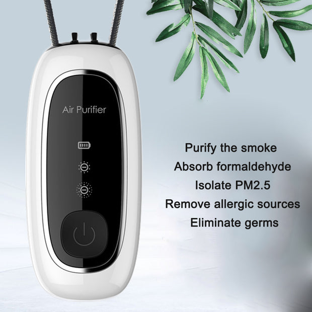 Promotional image of eprolo's portable negative ion air purifier, highlighting features that purify smoke and remove allergens for healthier air.