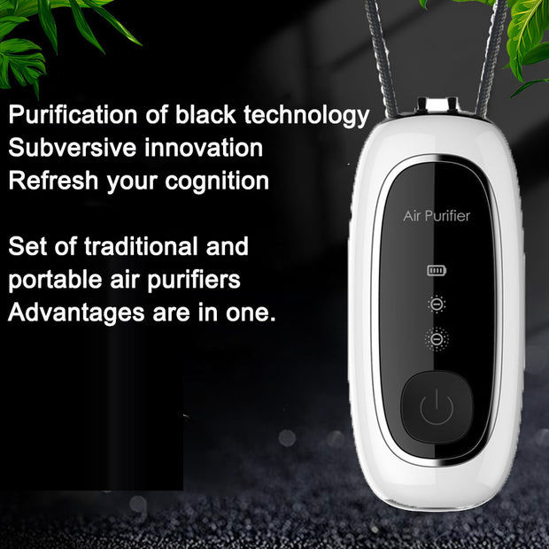 Creative advertisement for eprolo's portable air purifier, emphasizing innovative purification technology and sleek design for personal air quality improvement.