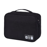 Travel Storage Bag from eprolo, featuring a sleek black design perfect for organizing cables, USB drives, and power banks.