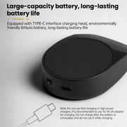 Close-up view of eprolo's Mini Electronic Coffee Scale highlighting its large-capacity battery and USB-C charging feature.