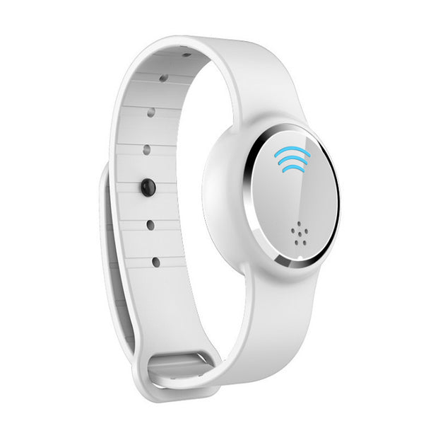 Ultrasonic Mosquito Repellent by eprolo featuring a clean white wristband with a black accent, a compact solution for outdoor mosquito defense.
