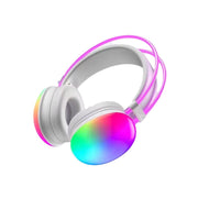Elegant YDM78 Waterproof Bluetooth Headset by eprolo showcasing a sleek white design with vibrant luminous accents for an immersive audio experience.