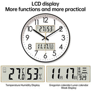 2025 Digital Wall Clock by eprolo displayed against a wall, emphasizing its clarity and design.