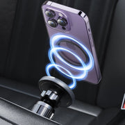 A smartphone securely mounted to the MagSafe Car Phone Holder by eprolo, demonstrating the powerful magnetic grip and hands-free convenience for navigation.