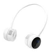 Portable Foldable Neck Fan by eprolo in white with an LCD display, perfect for keeping cool during sports and outdoor events, featuring a lightweight design.