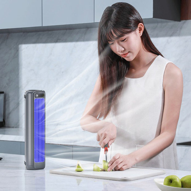 Wall-mounted fan: perfect for compact spaces in your kitchen, bathroom, or home office.