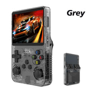 R36S Portable Handheld Arcade Console by eprolo in vibrant blue, showcasing capabilities for open source handheld games.