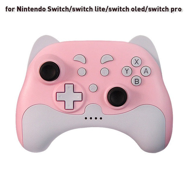 Cute pink cartoon personality wireless Bluetooth controller for Nintendo Switch, Switch Lite, Switch OLED, and Switch Pro by eprolo.