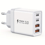 מטען מהיר Multi-Port 40W מבית eprolo, מתאים לאייפון 15 וטלפונים אנדרואיד עם 2 יציאות USB.