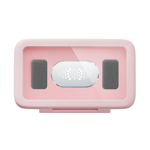 Waterproof Shower Phone Case Holder mounted on a mirror, ideal for enjoying media while showering.