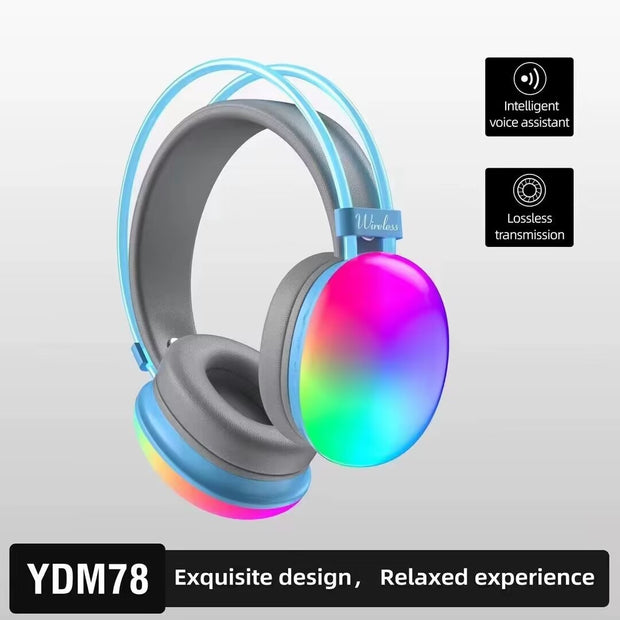 Stylish YDM78 Waterproof Bluetooth Headset by eprolo with an exquisite design and colorful illumination, enhancing your gaming and music experience.