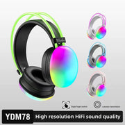 Vibrant YDM78 Waterproof Bluetooth Headset by eprolo featuring a high-resolution sound quality design with colorful luminous elements perfect for gamers.