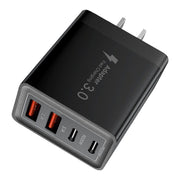 מטען מהיר Multi-Port 40W צבע שחור מבית eprolo, כולל 2 יציאות USB טעינה עבור מכשירים ניידים.