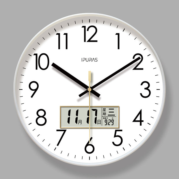 Display of 2025 Digital Wall Clock by eprolo featuring date on elegant design.