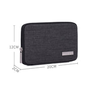 Dimensions of the Travel Storage Bag Kit by eprolo, showcasing its compact design for easy travel.
