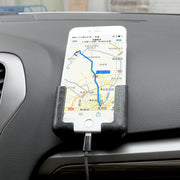 LEEPEE Adjustable Width Car Interior Accessories Multifunction Car Cell Phone Holder in use with a smartphone displaying GPS navigation, ensuring safe driving navigation by vendor eprolo.