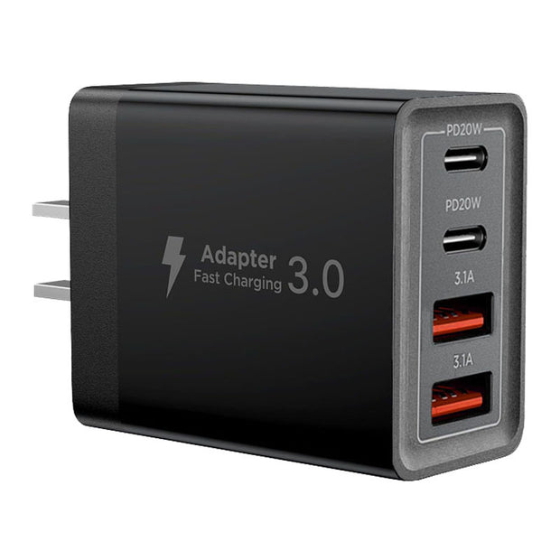מטען מהיר Multi-Port 40W מבית eprolo, צבע שחור, 2 יציאות USB עם יכולת טעינה מהירה.