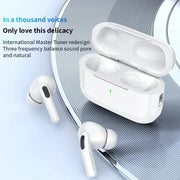 אוזניות Air Pro Bluetooth 5.3 של eprolo עם קייס טעינה פתוח, מציגות עיצוב מודרני עם סאונד איכותי.